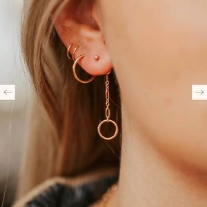 NWT Hello Adorn Monday Backdrop 14 kt Gold Fill Dangle Earrings